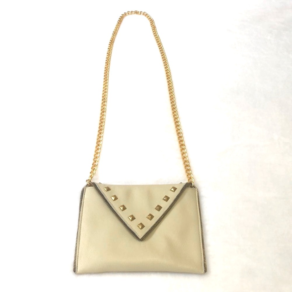 JJ Winters Zip Studded Zip Around Leather Crossbody